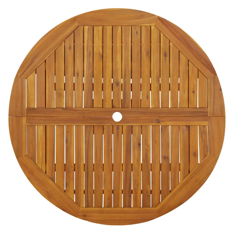Tuintafel inklapbaar 110 cm massief acaciahout Ø 110 x 75 cm