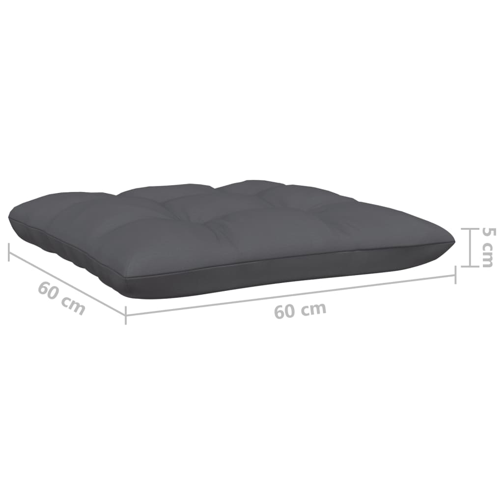 Tuinbank -Zits Met Kussens Massief Grenenhout 2 Grijs Hoekbank (2 st)