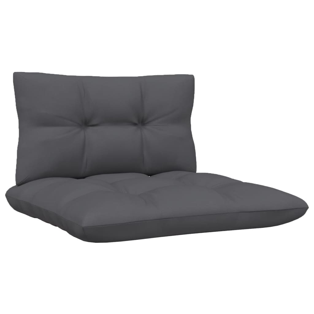 -Delige Loungeset Met Kussens Massief Grenenhout 3 Wit hoek + midden + voetensteun