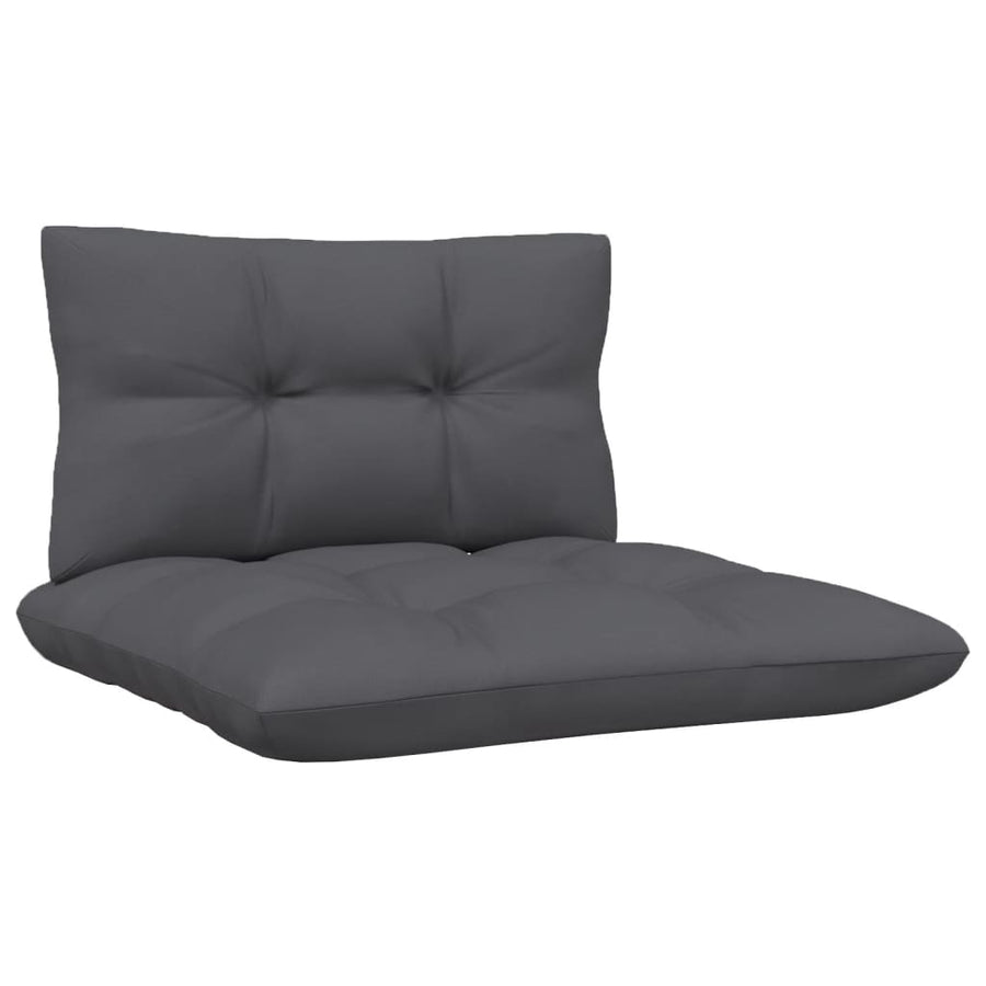 -Delige Loungeset Met Kussens Massief Grenenhout 3 Wit hoek + midden + voetensteun