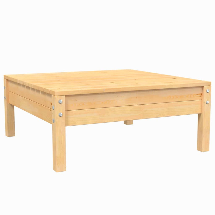 -Delige Loungeset Met Kleurige Kussens Massief Grenenhout 3 Natuurlijk en crème hoek + midden + Tafel