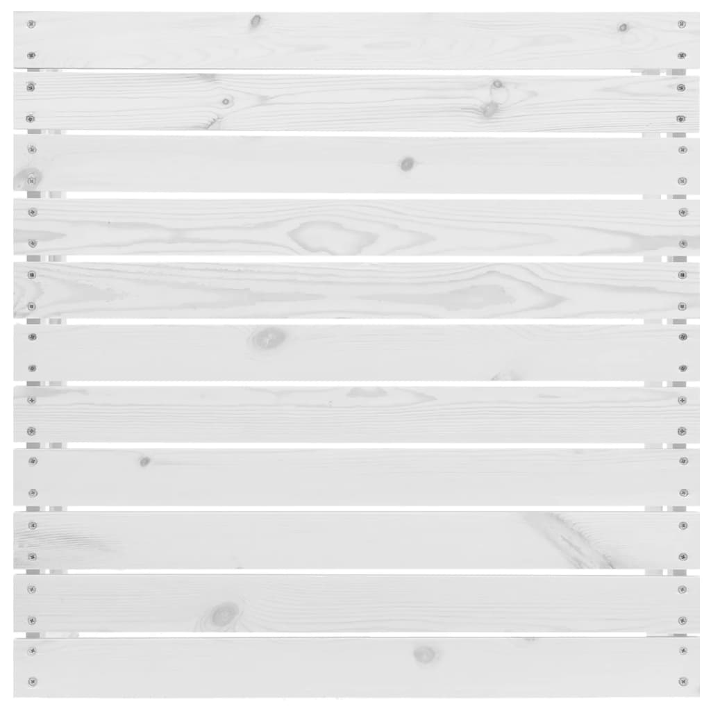 -Delige Loungeset Met Kussens Massief Grenenhout 3 Wit hoek + midden + Tafel