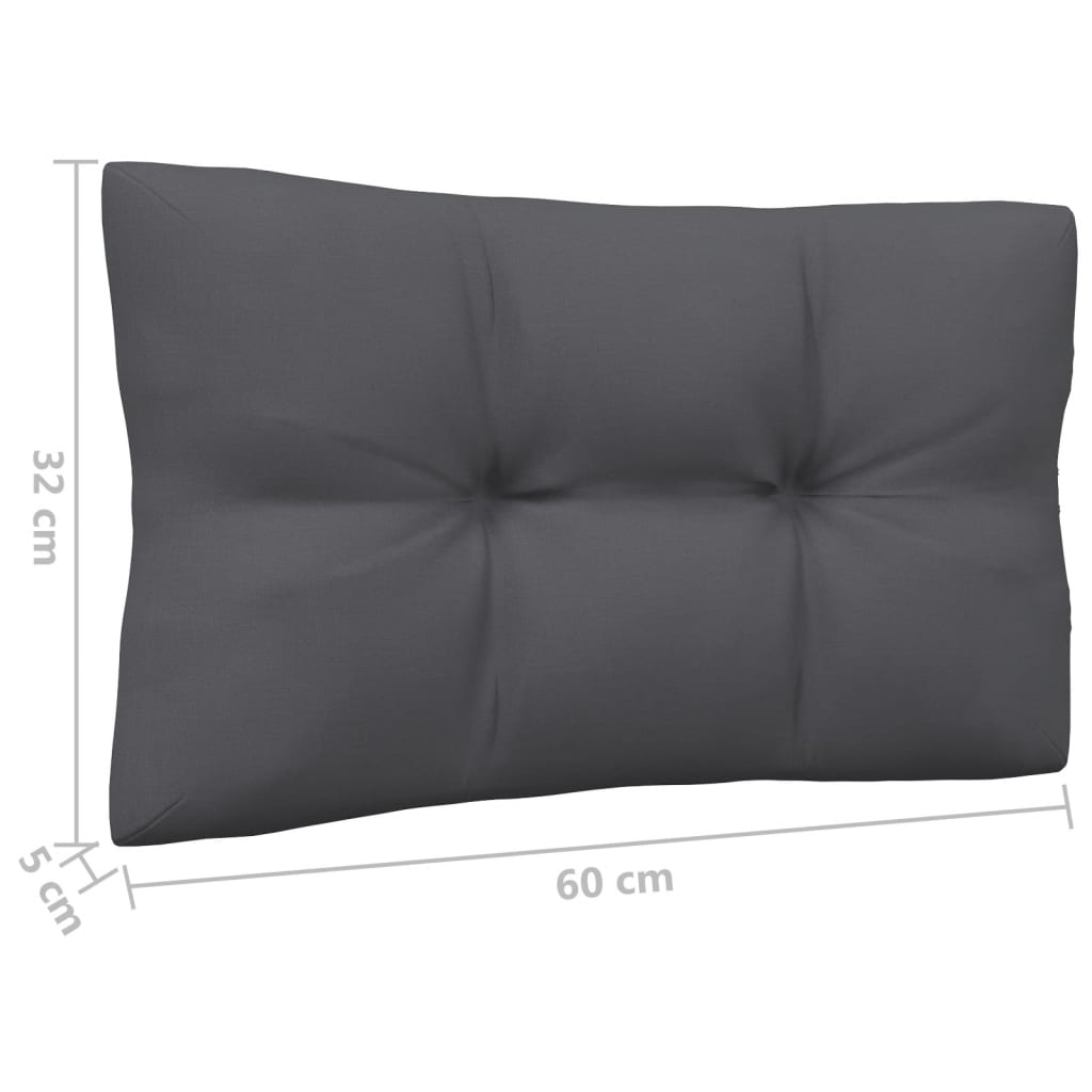 3-Delige Loungeset Met Kussens Massief Grenenhout 1 Grijs hoek + midden + Tafel