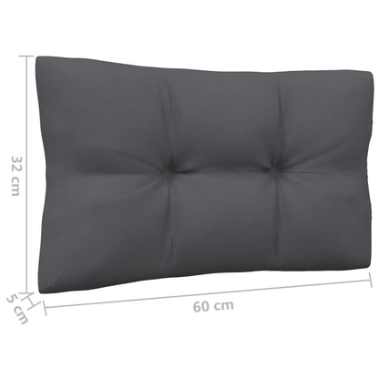 3-Delige Loungeset Met Kussens Massief Grenenhout 1 Grijs hoek + midden + Tafel