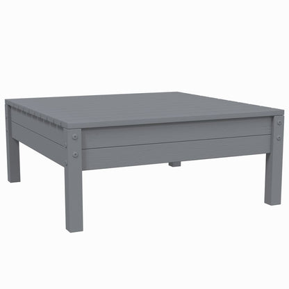 3-Delige Loungeset Met Kussens Massief Grenenhout 1 Grijs hoek + midden + Tafel