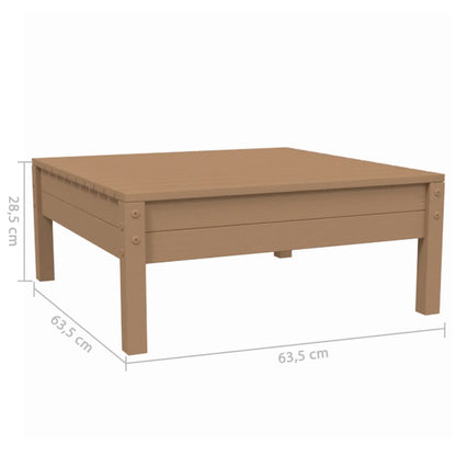 -Delige Loungeset Met Crèmekleurige Kussens Massief Grenenhout 3 Honingbruin hoek + midden + Tafel