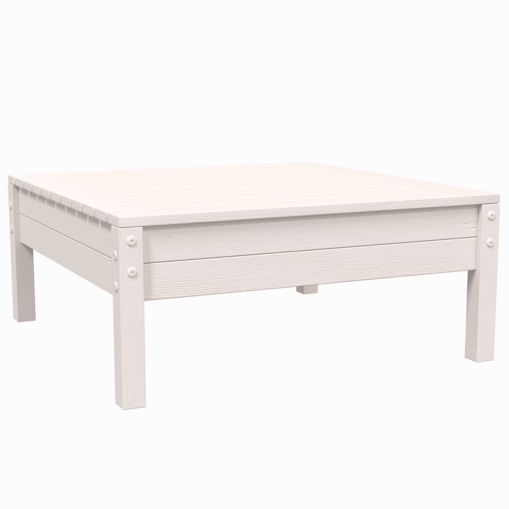 -Delige Loungeset Met Kussens Massief Grenenhout 3 Wit 2x hoek + Tafel