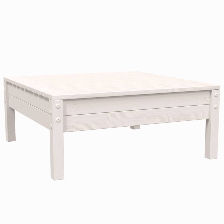 -Delige Loungeset Met Kussens Massief Grenenhout 3 Wit 2x hoek + Tafel