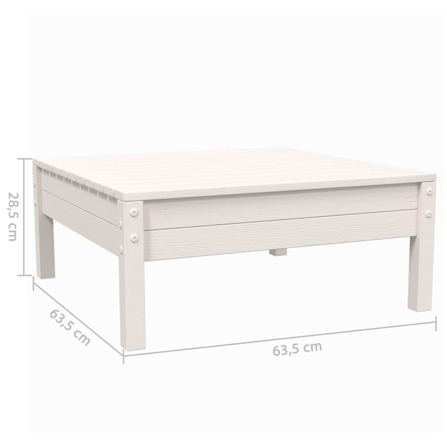 -Delige Loungeset Met Kussens Massief Grenenhout 3 Wit 2x hoek + Tafel