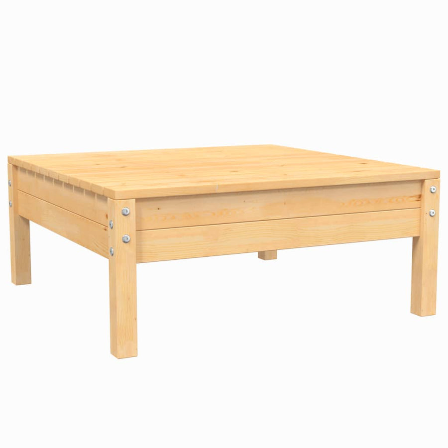 -Delige Loungeset Met Grijze Kussens Massief Grenenhout 3 Bruin en grijs 2x midden + Tafel