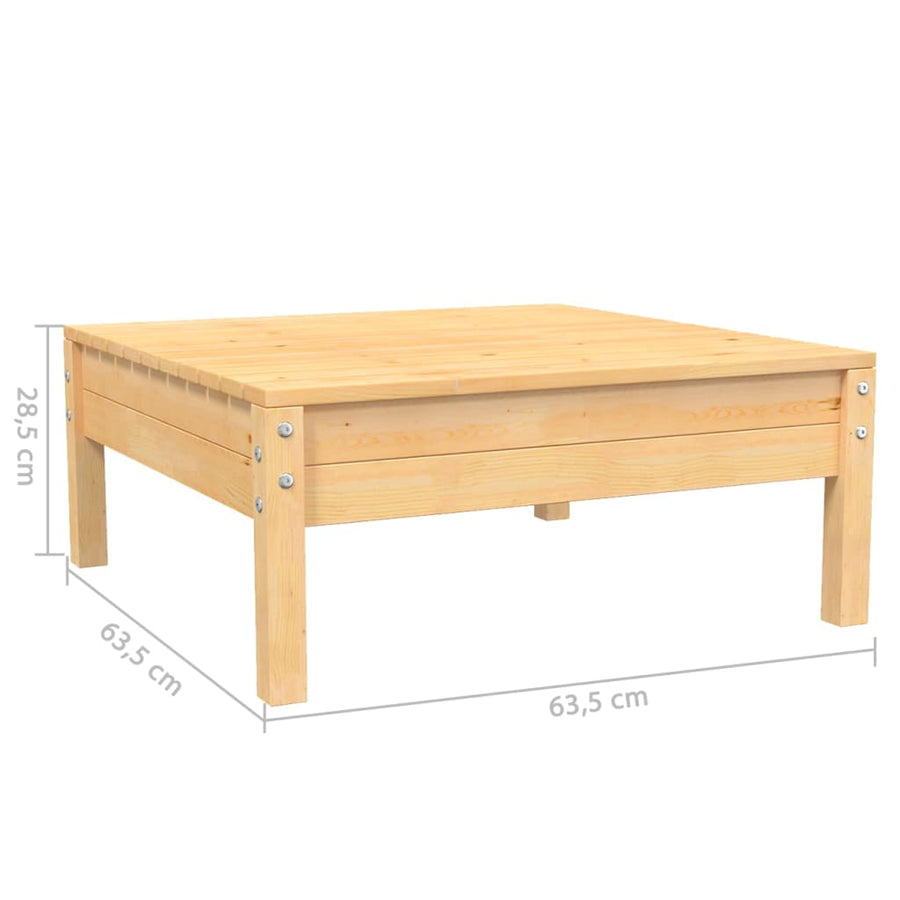 -Delige Loungeset Met Kleurige Kussens Massief Grenenhout 3 Natuurlijk en crème 2x midden + Tafel