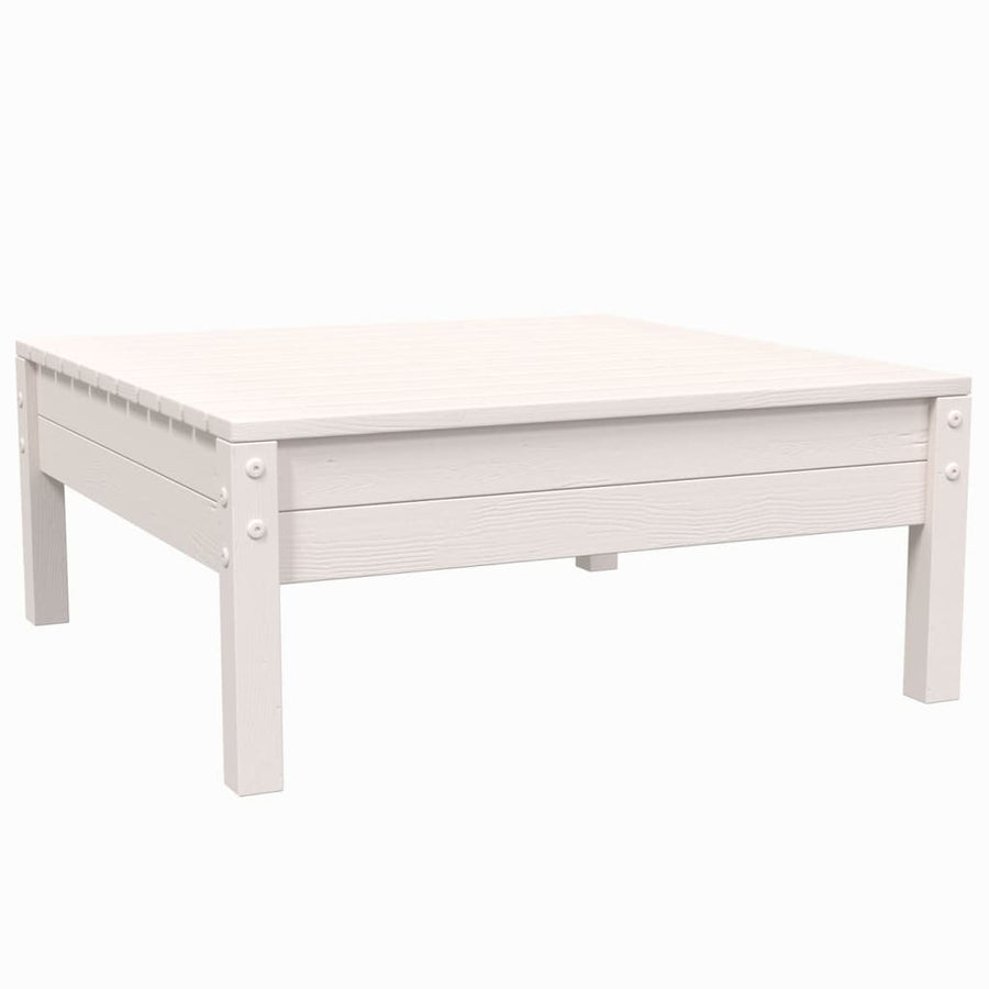 -Delige Loungeset Met Kussens Massief Grenenhout 3 Wit 2x midden + Tafel