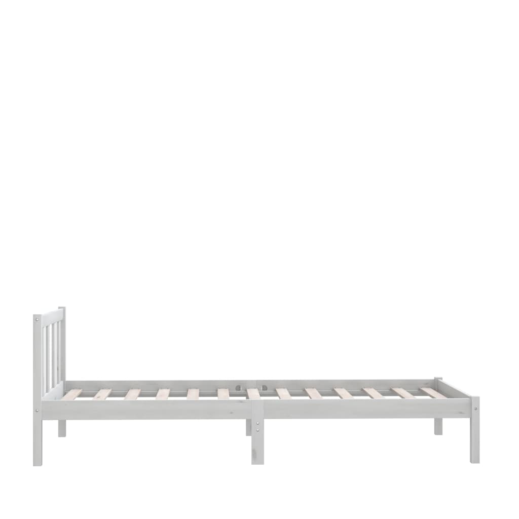 Bedframe Massief Grenenhout 2Ft6 Small Single 75 x 190 cm Wit