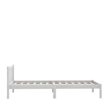 Bedframe Massief Grenenhout 2Ft6 Small Single 75 x 190 cm Wit
