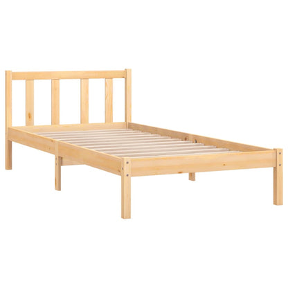 Bedframe Massief Grenenhout 90 x 190 cm Naturel