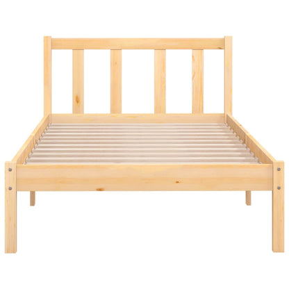 Bedframe Massief Grenenhout 90 x 190 cm Naturel