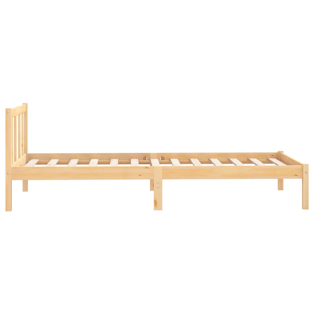 Bedframe Massief Grenenhout 90 x 190 cm Naturel
