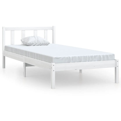 Bedframe Massief Grenenhout 3Ft Single 90 x 190 cm Wit