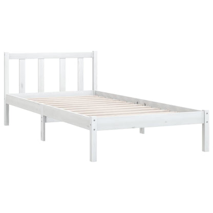 Bedframe Massief Grenenhout 3Ft Single 90 x 190 cm Wit