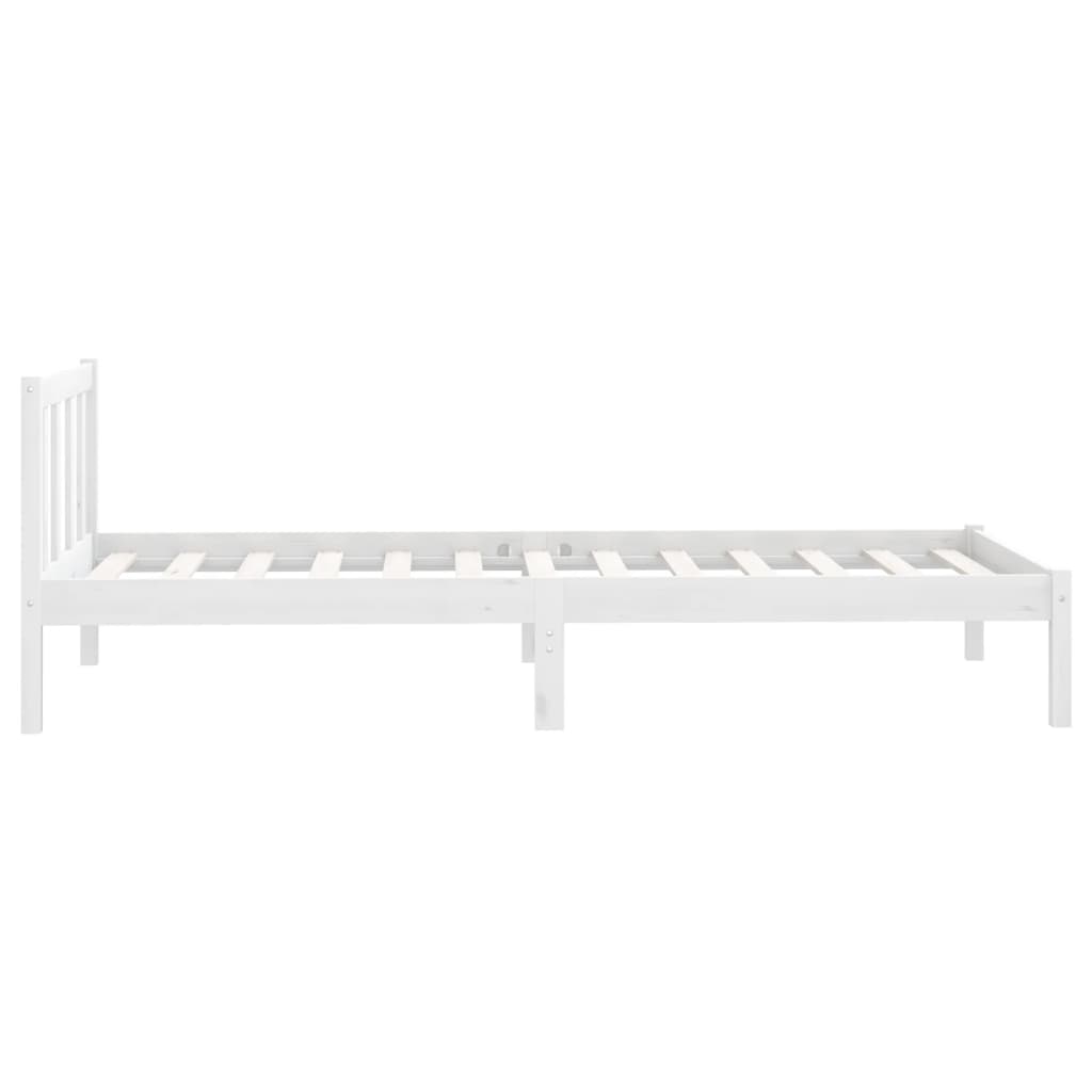 Bedframe Massief Grenenhout 3Ft Single 90 x 190 cm Wit