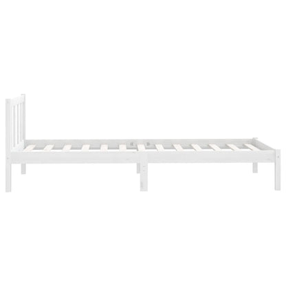 Bedframe Massief Grenenhout 3Ft Single 90 x 190 cm Wit