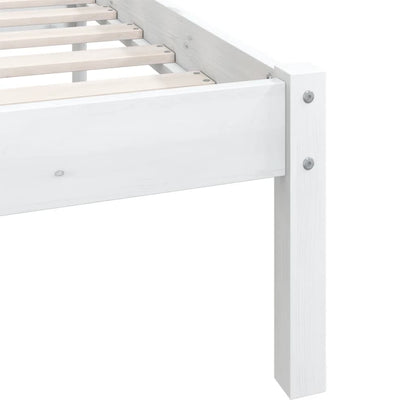 Bedframe Massief Grenenhout 3Ft Single 90 x 190 cm Wit