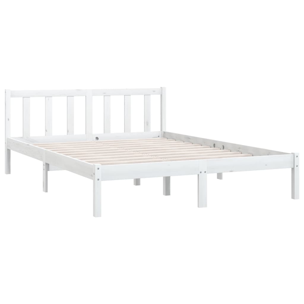 Bedframe Massief Grenenhout 4Ft Small Double 120 x 190 cm Wit