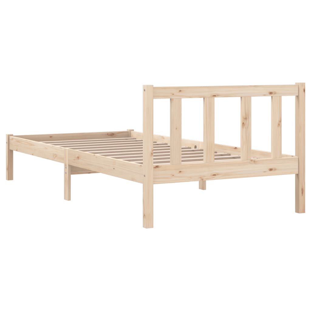 Bedframe Massief Grenenhout 90 x 200 cm Naturel