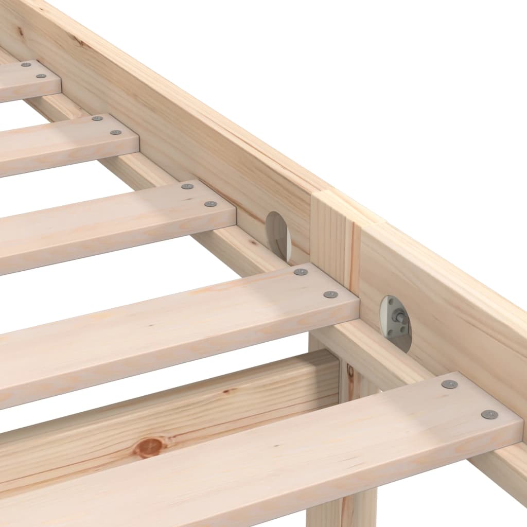 Bedframe Massief Grenenhout 90 x 200 cm Naturel