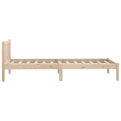 Bedframe Massief Grenenhout 100 x 200 cm Naturel