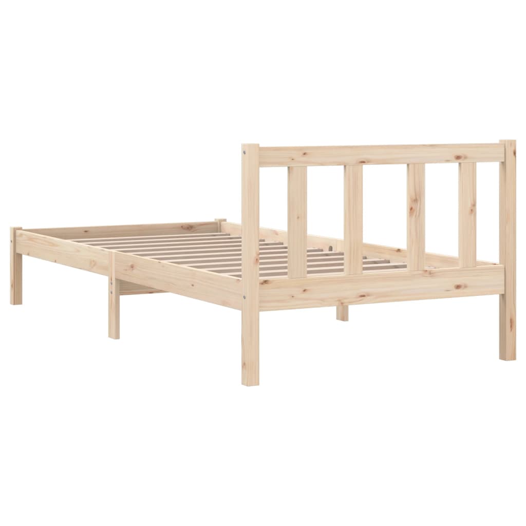 Bedframe Massief Grenenhout 100 x 200 cm Naturel