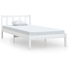 Bedframe Massief Grenenhout 100 x 200 cm Wit