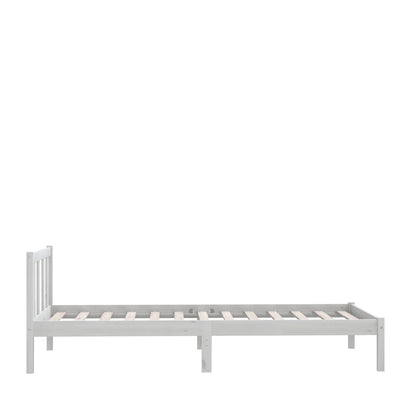 Bedframe Massief Grenenhout 100 x 200 cm Wit
