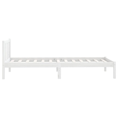 Bedframe Massief Grenenhout 100 x 200 cm Wit