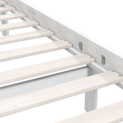 Bedframe Massief Grenenhout 100 x 200 cm Wit