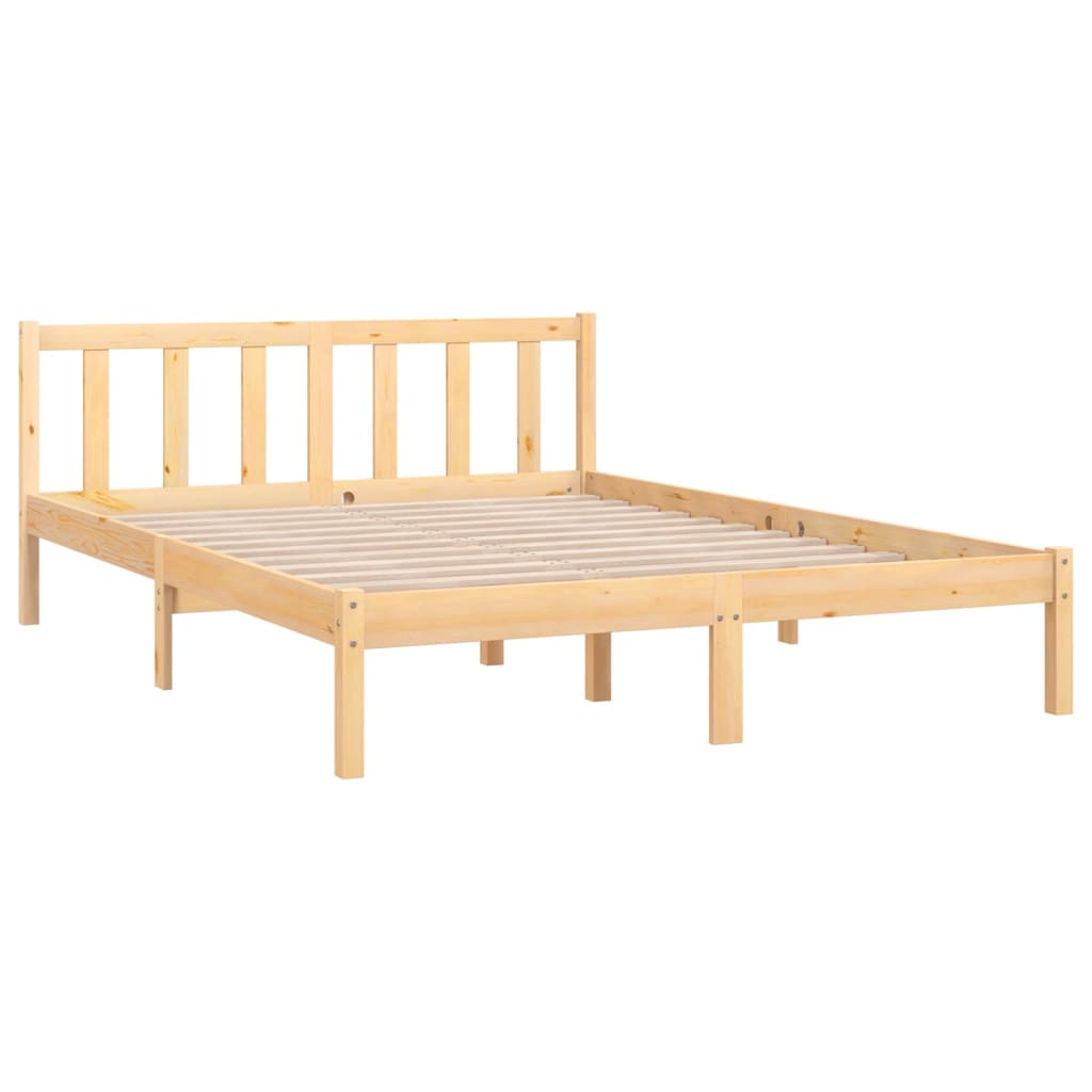 Bedframe Massief Grenenhout 120 x 200 cm Naturel