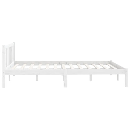Bedframe Massief Grenenhout 120 x 200 cm Wit