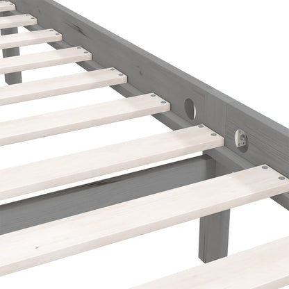 Bedframe massief grenenhout grijs 120x200 cm