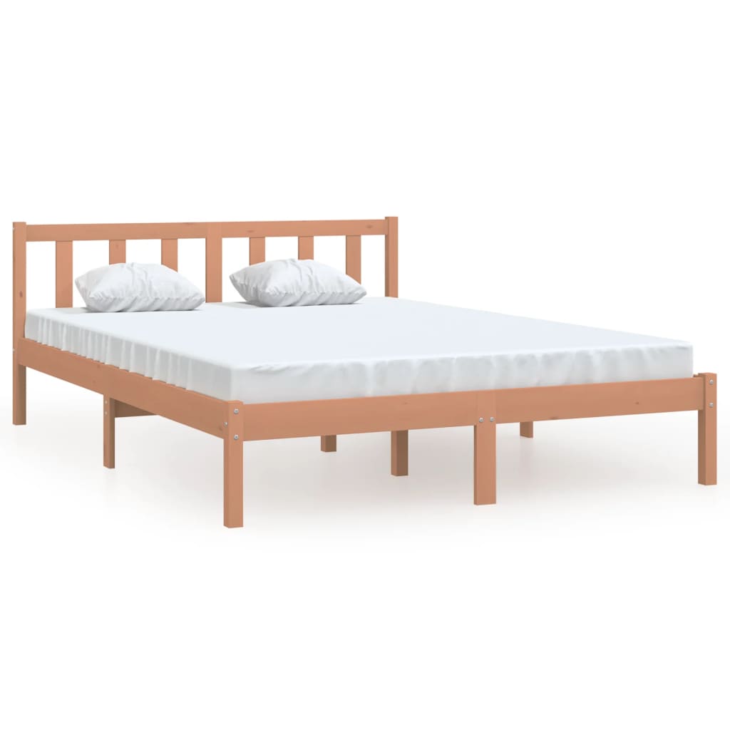 Bedframe massief grenenhout honingbruin 120x200 cm