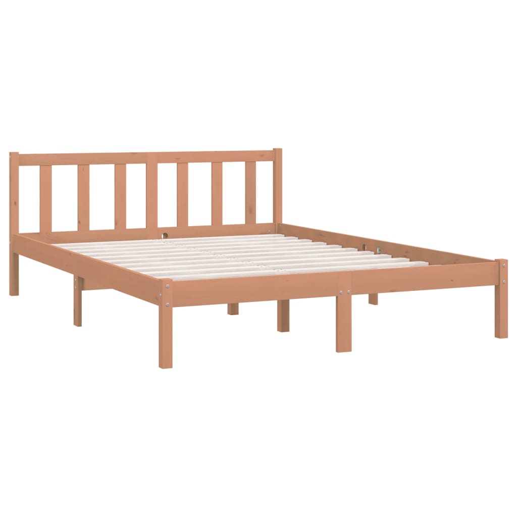 Bedframe massief grenenhout honingbruin 120x200 cm