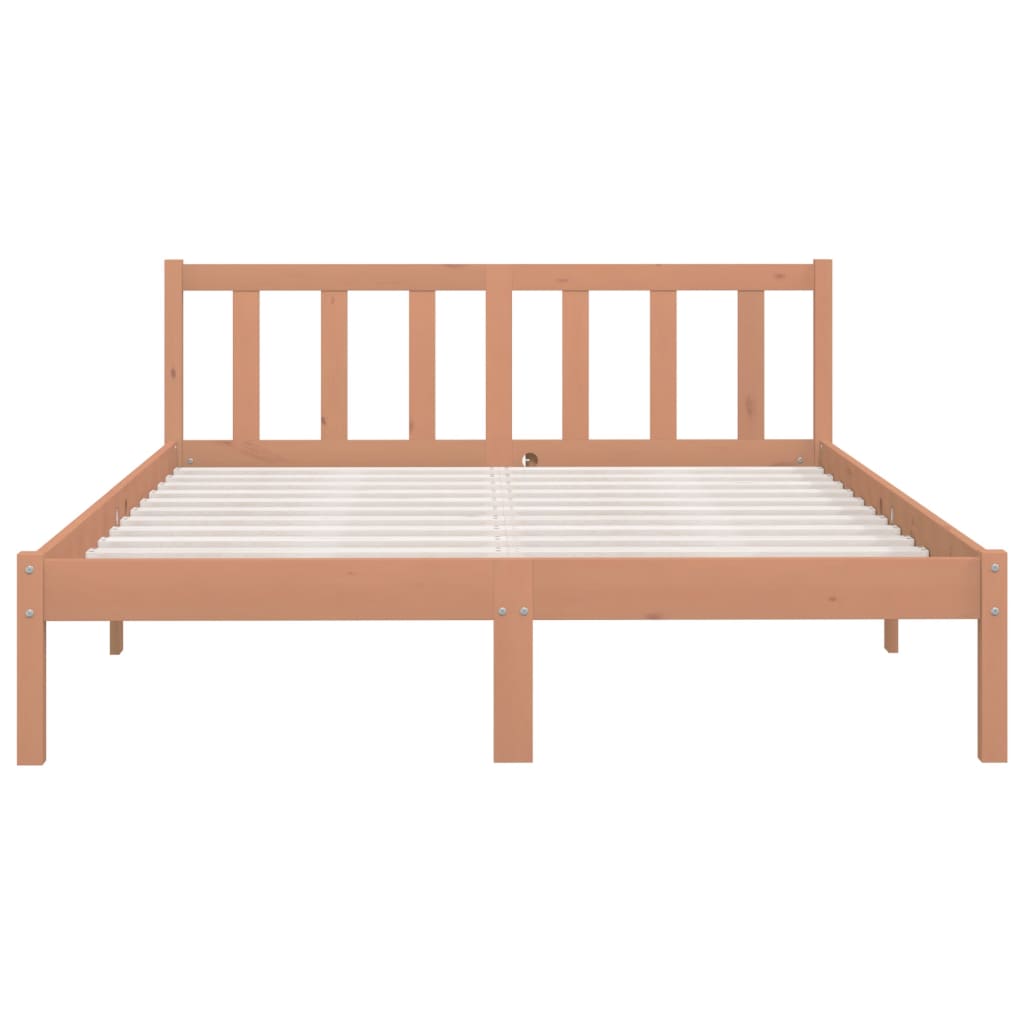 Bedframe massief grenenhout honingbruin 120x200 cm