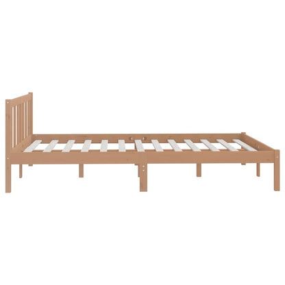Bedframe massief grenenhout honingbruin 120x200 cm
