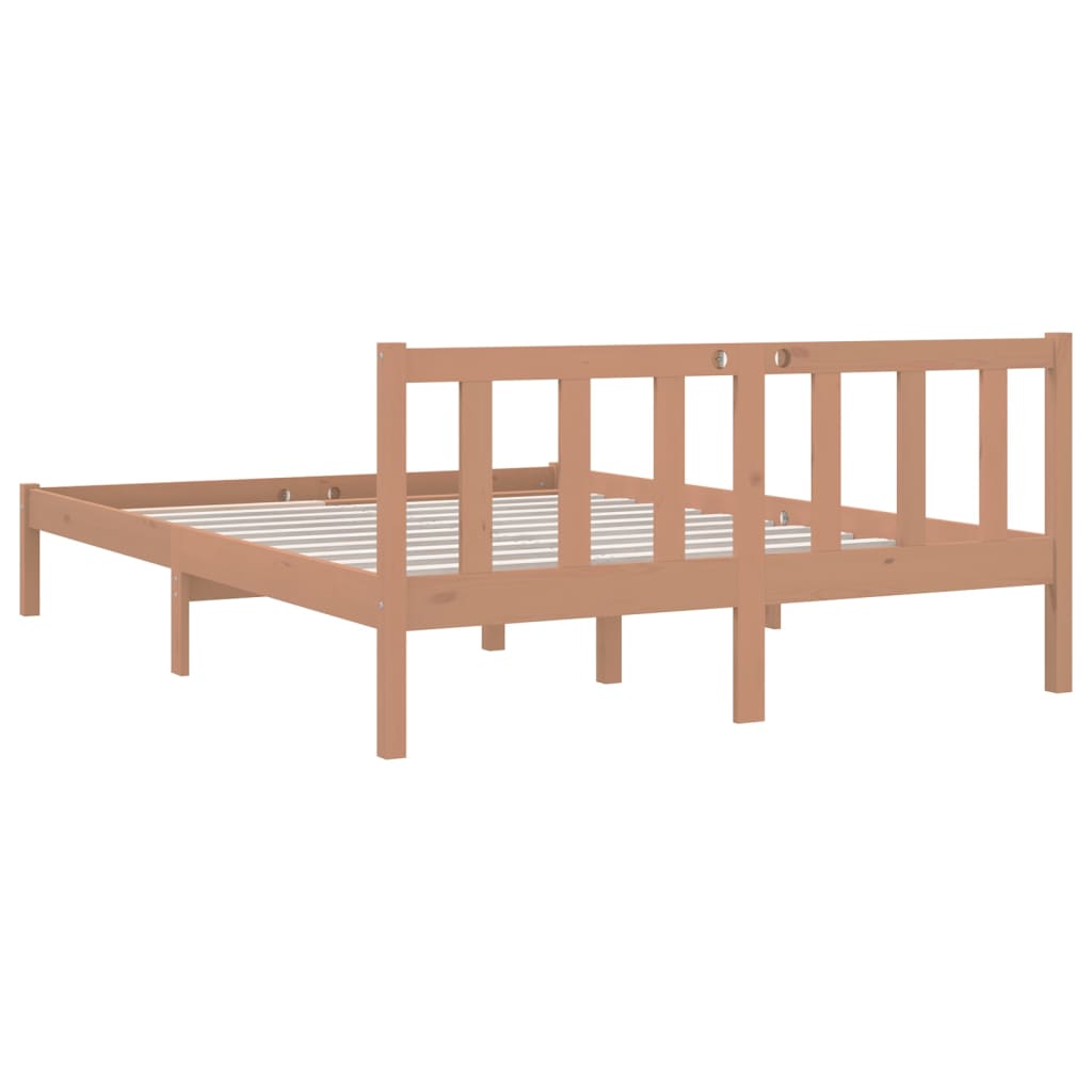 Bedframe massief grenenhout honingbruin 120x200 cm