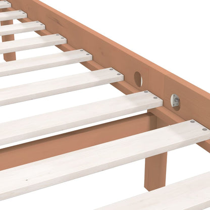 Bedframe massief grenenhout honingbruin 120x200 cm