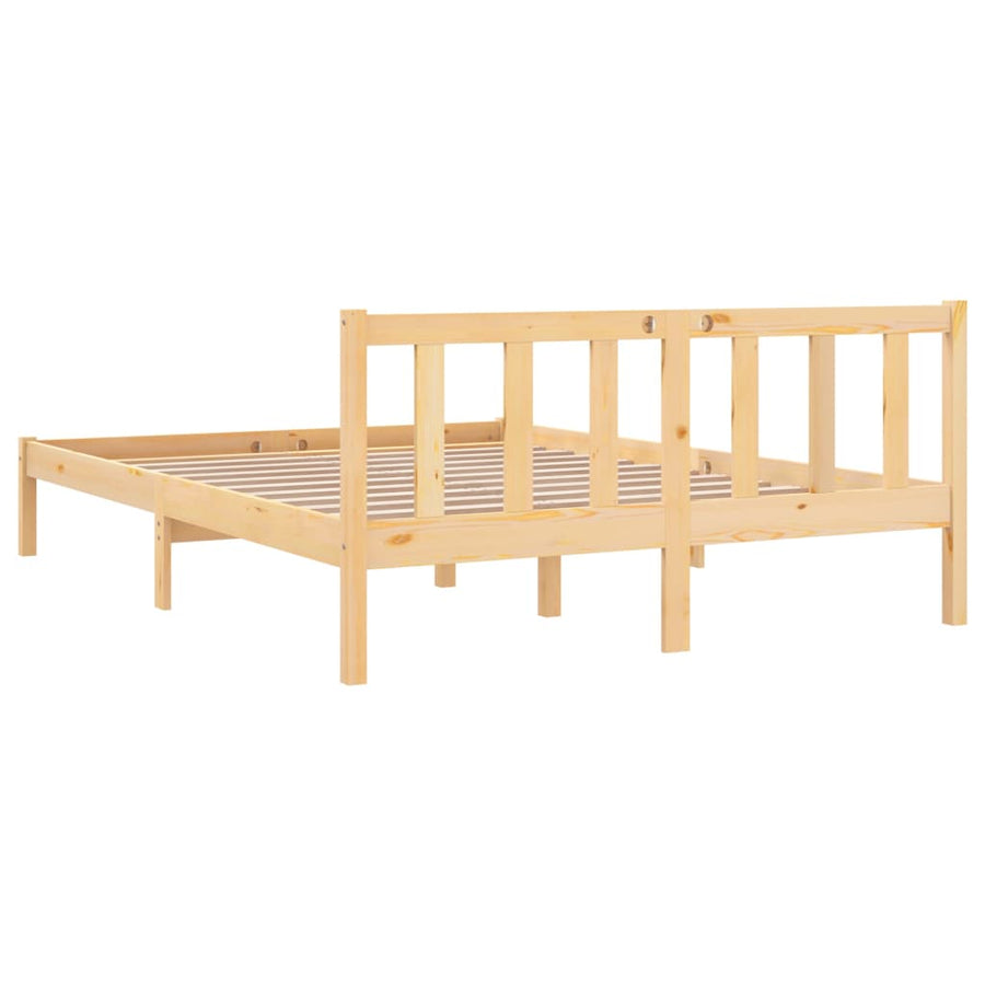 Bedframe Massief Grenenhout 140 x 200 cm Naturel