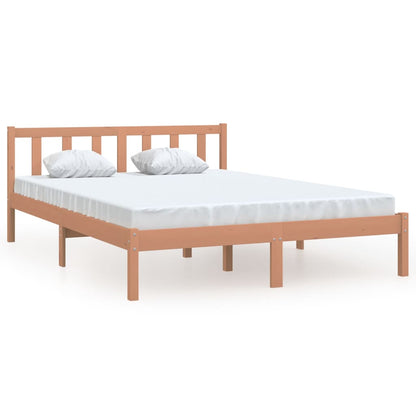 Bedframe massief grenenhout honingbruin 140x200 cm