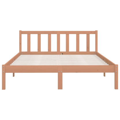 Bedframe massief grenenhout honingbruin 140x200 cm