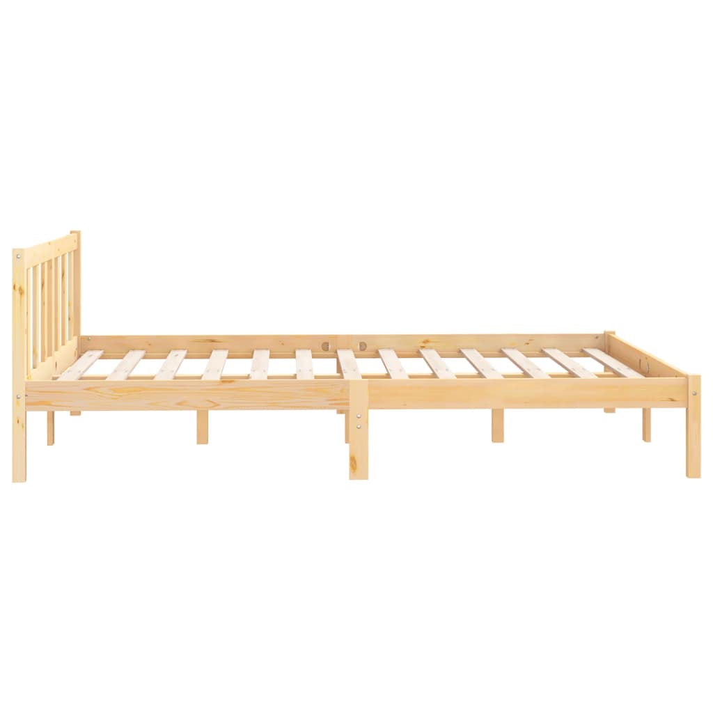 Bedframe Massief Grenenhout 150 x 200 cm Naturel