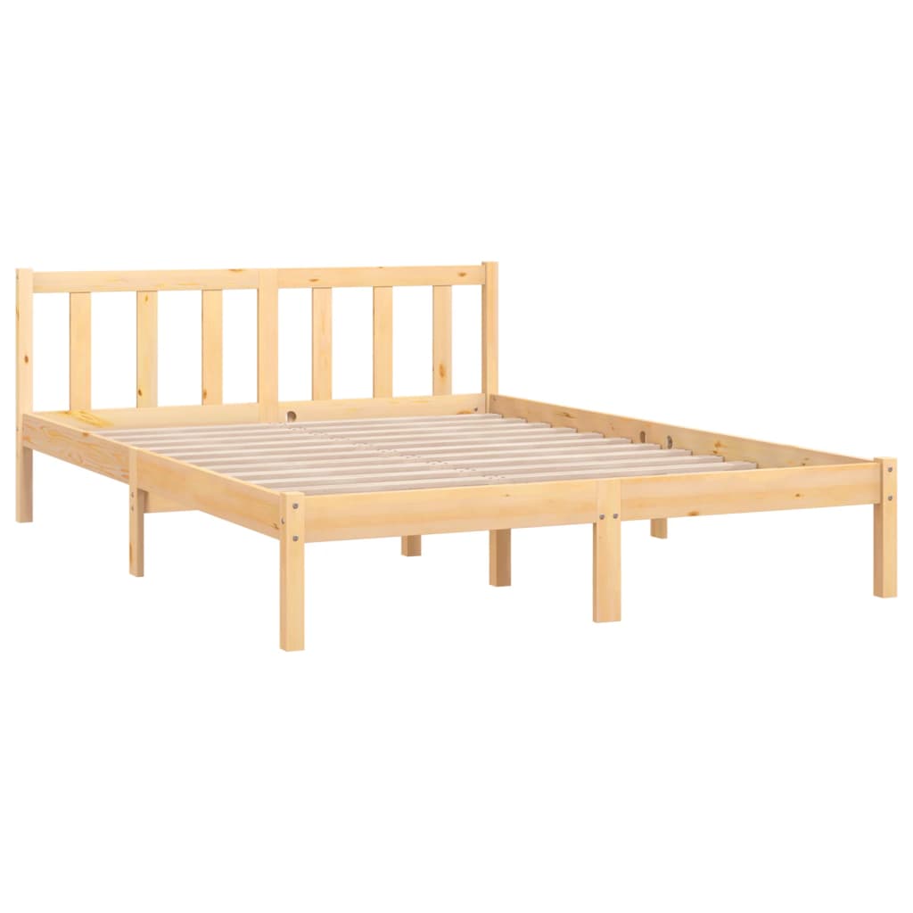 Bedframe Massief Grenenhout 160 x 200 cm Naturel