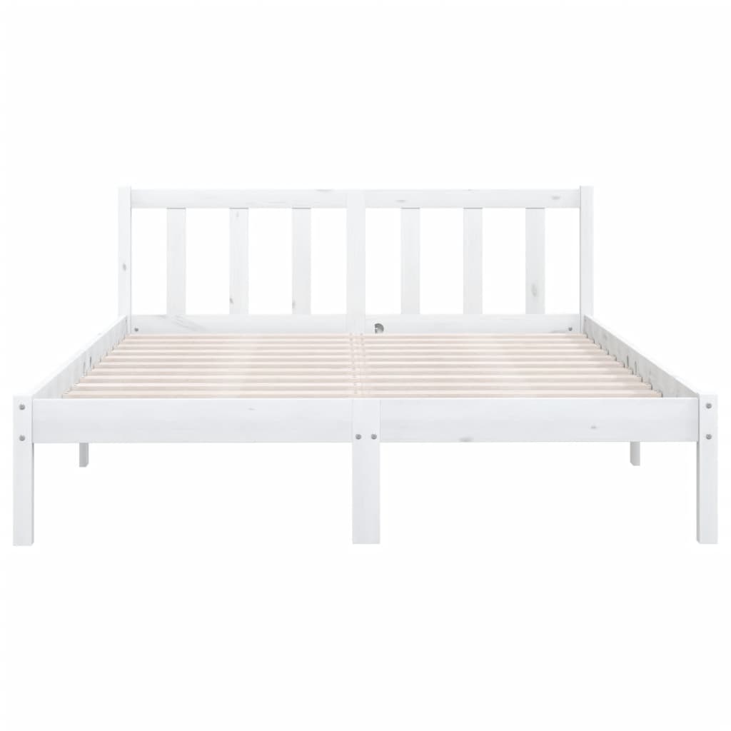 Bedframe Massief Grenenhout 160 x 200 cm Wit